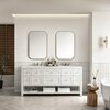 James Martin Vanities Breckenridge 72in Double Vanity, Bright White w/ 3 CM White Zeus Top 330-V72-BW-3WZ